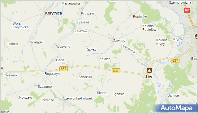 mapa Połazie, Połazie na mapie Targeo
