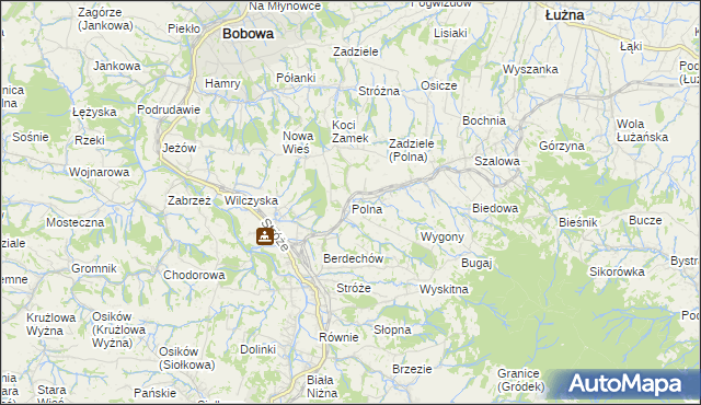 mapa Polna, Polna na mapie Targeo