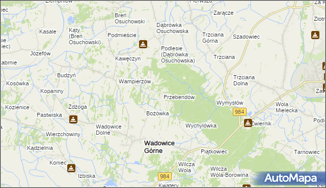 mapa Przebendów, Przebendów na mapie Targeo