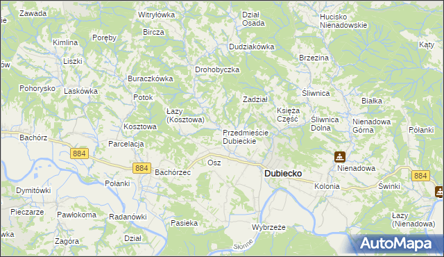 mapa Przedmieście Dubieckie, Przedmieście Dubieckie na mapie Targeo