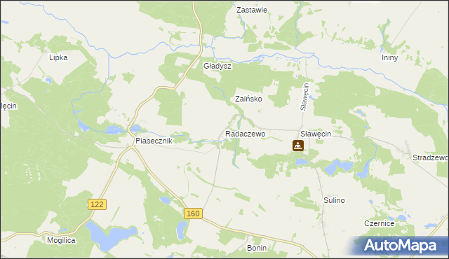 mapa Radaczewo, Radaczewo na mapie Targeo