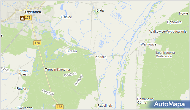mapa Radolin, Radolin na mapie Targeo