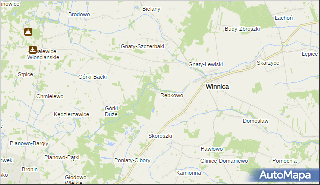 mapa Rębkowo, Rębkowo na mapie Targeo