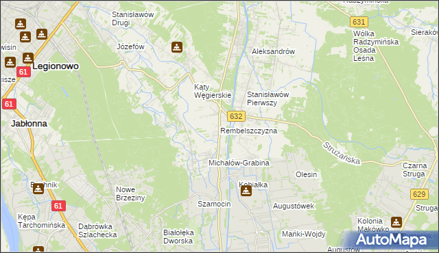 mapa Rembelszczyzna, Rembelszczyzna na mapie Targeo