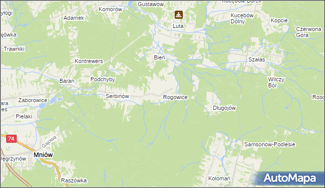 mapa Rogowice, Rogowice na mapie Targeo