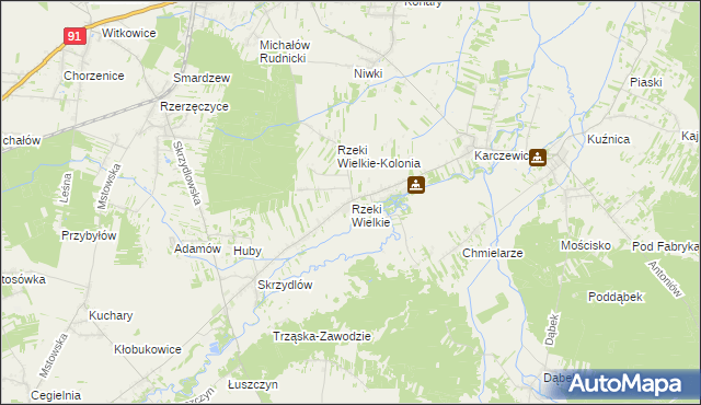 mapa Rzeki Wielkie, Rzeki Wielkie na mapie Targeo