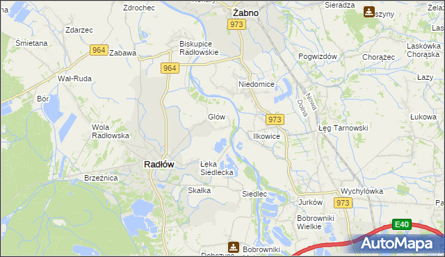 mapa Sanoka, Sanoka na mapie Targeo