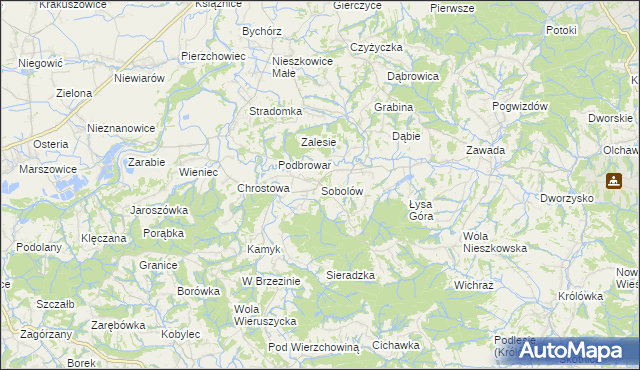 mapa Sobolów, Sobolów na mapie Targeo
