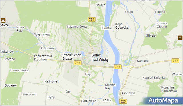 mapa Solec nad Wisłą, Solec nad Wisłą na mapie Targeo