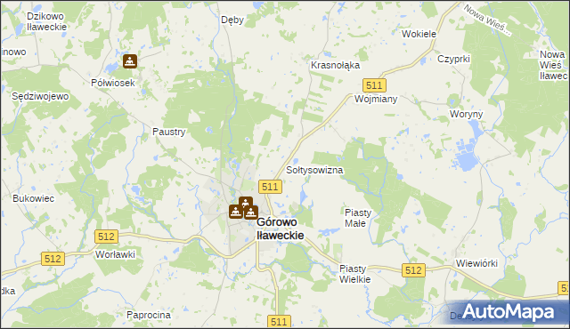 mapa Sołtysowizna, Sołtysowizna na mapie Targeo