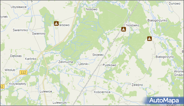 mapa Strzelec, Strzelec na mapie Targeo