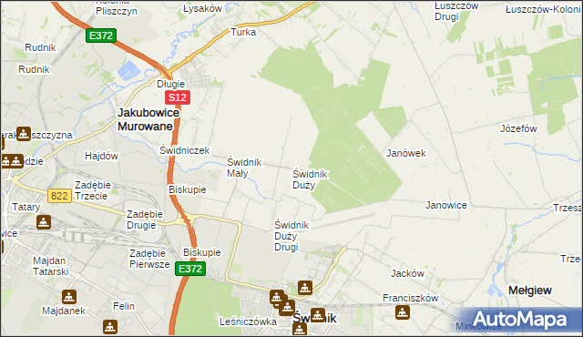 mapa Świdnik Duży, Świdnik Duży na mapie Targeo