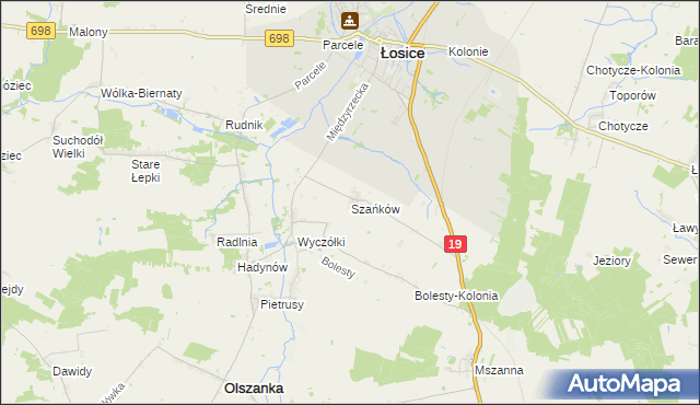 mapa Szańków, Szańków na mapie Targeo