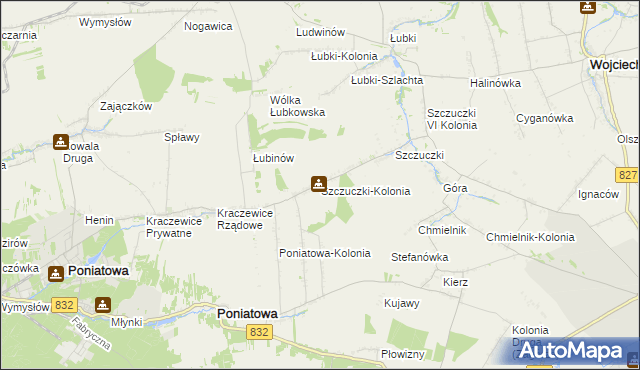 mapa Szczuczki-Kolonia, Szczuczki-Kolonia na mapie Targeo