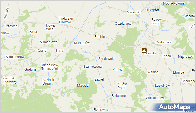 mapa Szetlewek, Szetlewek na mapie Targeo