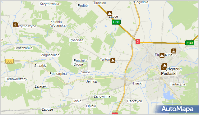 mapa Tuliłów, Tuliłów na mapie Targeo