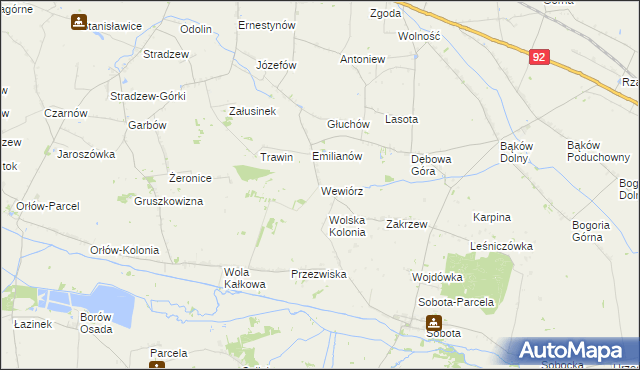 mapa Wewiórz, Wewiórz na mapie Targeo