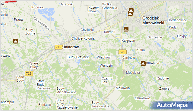 mapa Władków, Władków na mapie Targeo