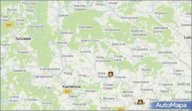 mapa Wola Kosnowa, Wola Kosnowa na mapie Targeo