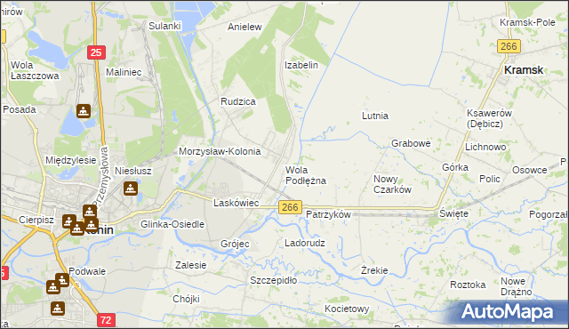 mapa Wola Podłężna, Wola Podłężna na mapie Targeo