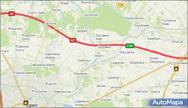 mapa Wołyń, Wołyń na mapie Targeo
