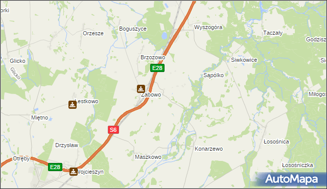 mapa Żabówko, Żabówko na mapie Targeo