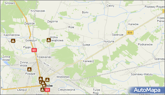 mapa Zabrodzie gmina Łuków, Zabrodzie gmina Łuków na mapie Targeo