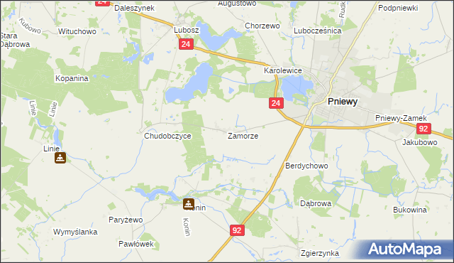 mapa Zamorze, Zamorze na mapie Targeo