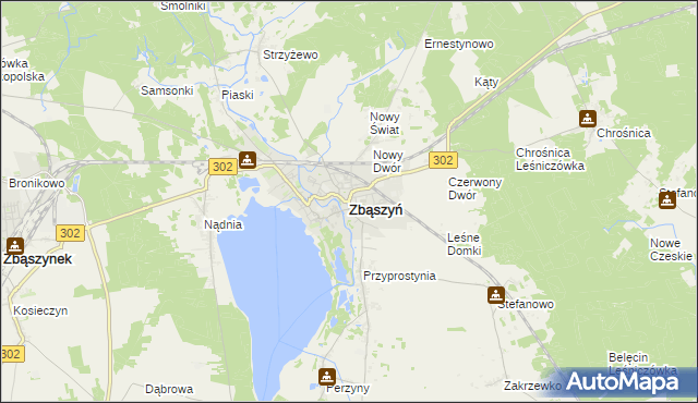 mapa Zbąszyń, Zbąszyń na mapie Targeo