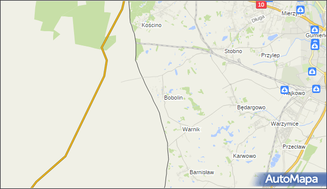 mapa Bobolin gmina Kołbaskowo, Bobolin gmina Kołbaskowo na mapie Targeo