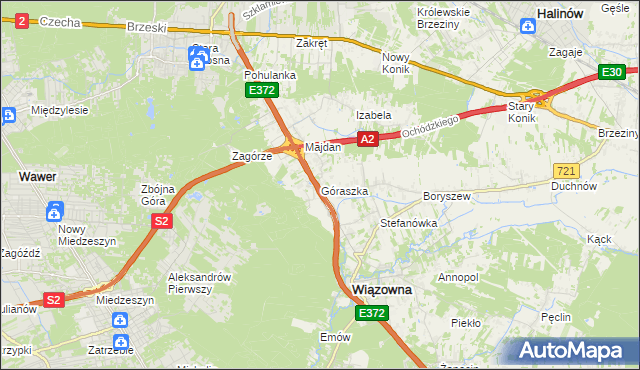 mapa Góraszka, Góraszka na mapie Targeo