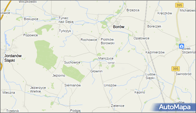 mapa Mańczyce, Mańczyce na mapie Targeo