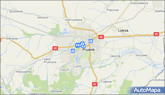mapa Prudnik, Prudnik na mapie Targeo