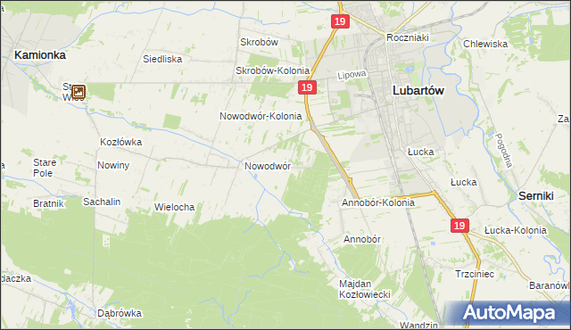 mapa Nowodwór-Piaski, Nowodwór-Piaski na mapie Targeo