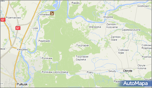 mapa Tocznabiel, Tocznabiel na mapie Targeo