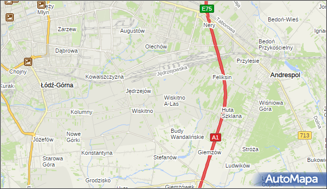 mapa Wiskitno A-Las, Wiskitno A-Las na mapie Targeo