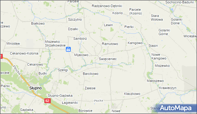 mapa Święcieniec, Święcieniec na mapie Targeo