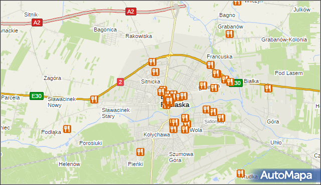 mapa Białej Podlaskiej, Biała Podlaska na mapie Targeo