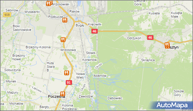 mapa Bloki Kolejowe, Bloki Kolejowe na mapie Targeo