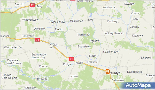 mapa Bogusławy, Bogusławy na mapie Targeo