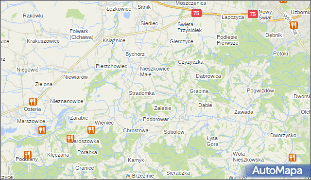 mapa Buczyna gmina Bochnia, Buczyna gmina Bochnia na mapie Targeo