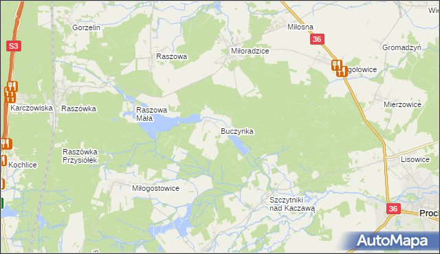 mapa Buczynka, Buczynka na mapie Targeo