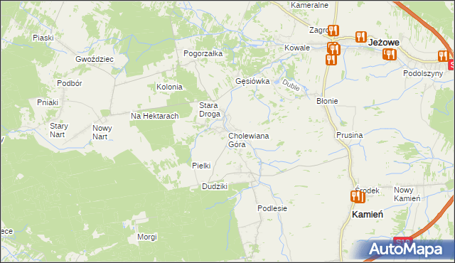 mapa Cholewiana Góra, Cholewiana Góra na mapie Targeo