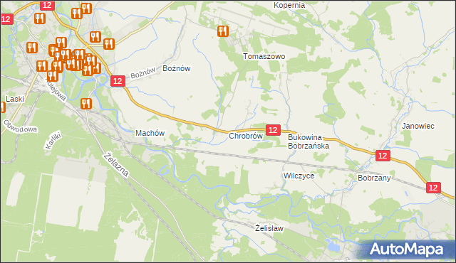 mapa Chrobrów, Chrobrów na mapie Targeo