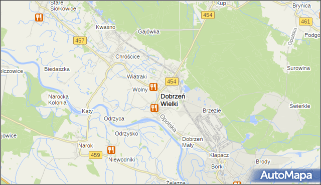 mapa Dobrzeń Wielki, Dobrzeń Wielki na mapie Targeo