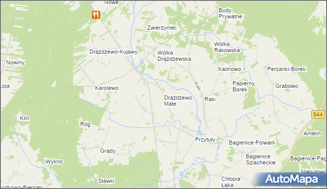 mapa Drążdżewo Małe, Drążdżewo Małe na mapie Targeo