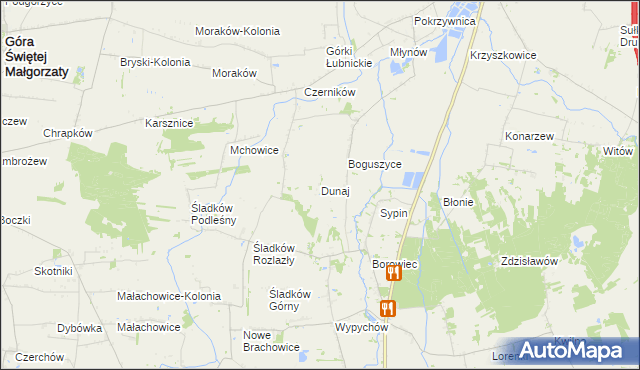 mapa Dunaj gmina Piątek, Dunaj gmina Piątek na mapie Targeo