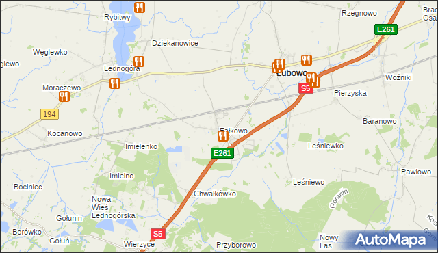 mapa Fałkowo, Fałkowo na mapie Targeo