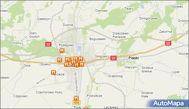 mapa Głogówko gmina Piaski, Głogówko gmina Piaski na mapie Targeo