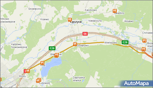 mapa Godętowo, Godętowo na mapie Targeo